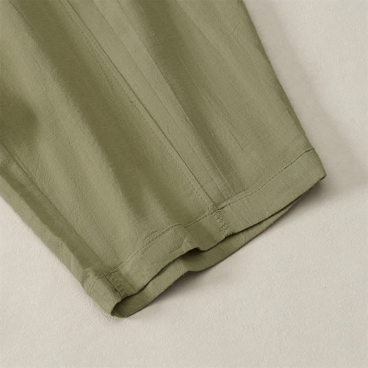 Buddha Stones Lässige, einfarbige Knöchelhose für Damen, gerades Bein, mit Taschen, ideal für Frühling und Sommer - image 31