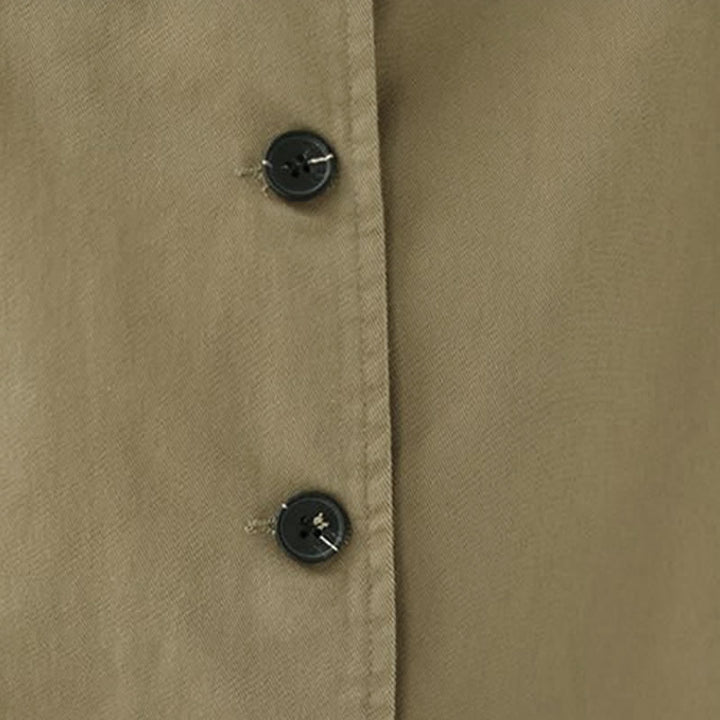 Buddha Stones Lässige, minimalistische Damenjacke mit Knopfleiste und Taschen für Frühling und Herbst - image 7
