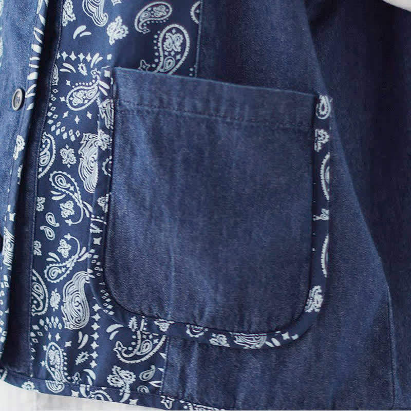 Buddha Stones Vintage Boho Tanktop mit Knopfleiste, Blumenmuster und Tasche für Damen – ideal für Frühling und Herbst. - image 8