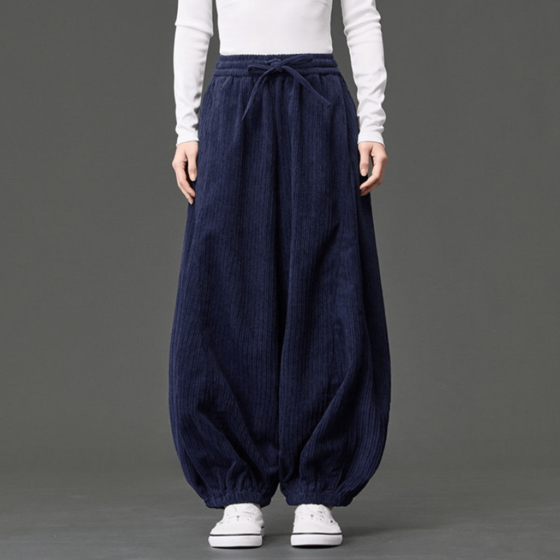 Buddha Stones Lässige Vintage-Cordhose für Herren, knöchelhoch, mit Kordelzug und Tasche, ideal für Herbst und Winter - image 1