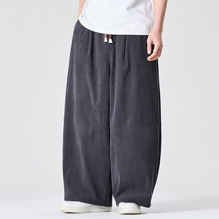 Buddha Stones Lässige Cordhose für Herbst und Winter, lange Herrenhose mit geradem Bein und Tasche - image 13