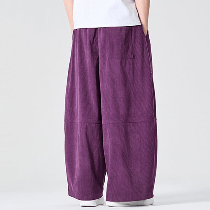 Buddha Stones Lässige Cordhose für Herbst und Winter, lange Herrenhose mit geradem Bein und Tasche - image 9