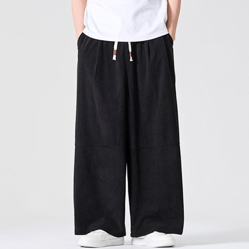 Buddha Stones Lässige Cordhose für Herbst und Winter, lange Herrenhose mit geradem Bein und Tasche - image 17