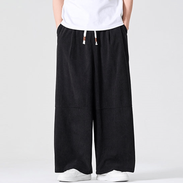 Buddha Stones Lässige Cordhose für Herbst und Winter, lange Herrenhose mit geradem Bein und Tasche - image 17