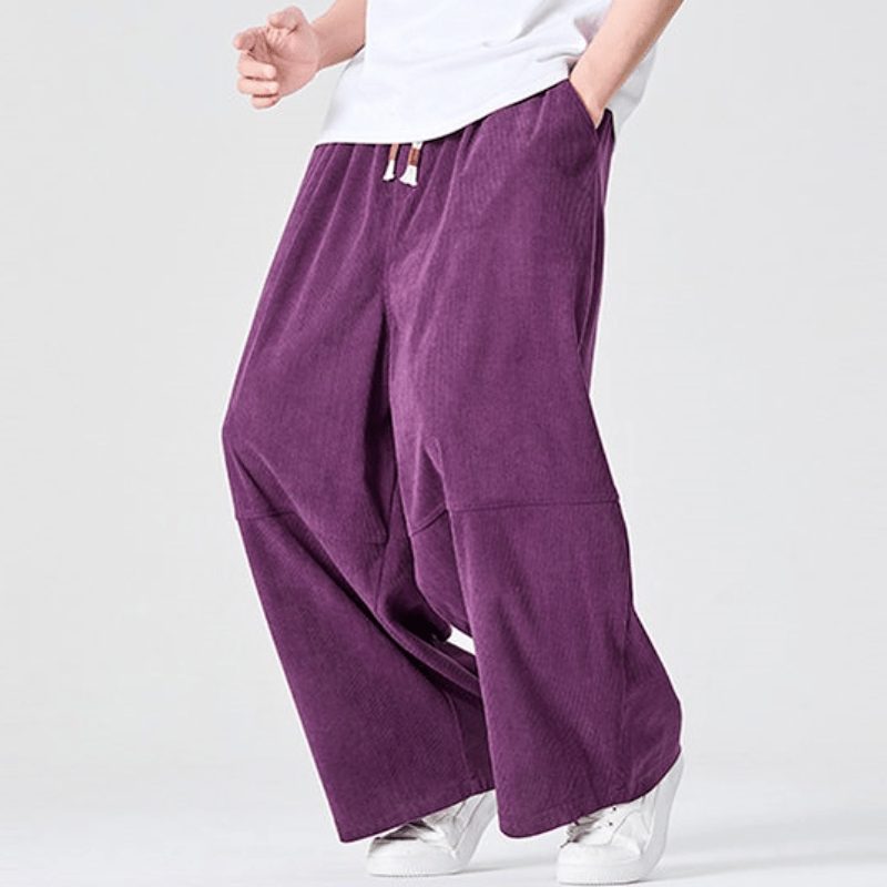 Buddha Stones Lässige Cordhose für Herbst und Winter, lange Herrenhose mit geradem Bein und Tasche - image 6