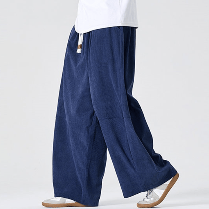 Buddha Stones Lässige Cordhose für Herbst und Winter, lange Herrenhose mit geradem Bein und Tasche - image 1