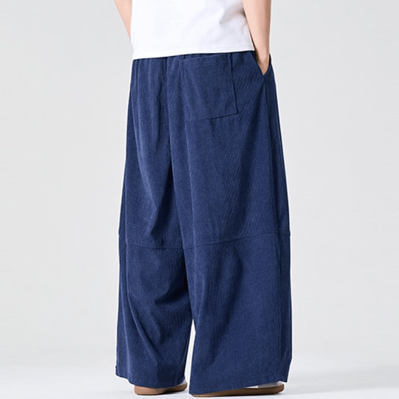 Buddha Stones Lässige Cordhose für Herbst und Winter, lange Herrenhose mit geradem Bein und Tasche - image 4