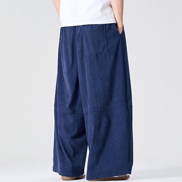 Buddha Stones Lässige Cordhose für Herbst und Winter, lange Herrenhose mit geradem Bein und Tasche - image 4