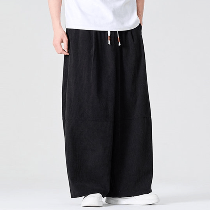 Buddha Stones Lässige Cordhose für Herbst und Winter, lange Herrenhose mit geradem Bein und Tasche - image 18