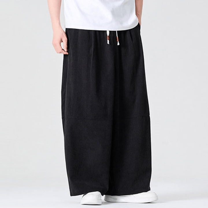 Buddha Stones Lässige Cordhose für Herbst und Winter, lange Herrenhose mit geradem Bein und Tasche - image 18