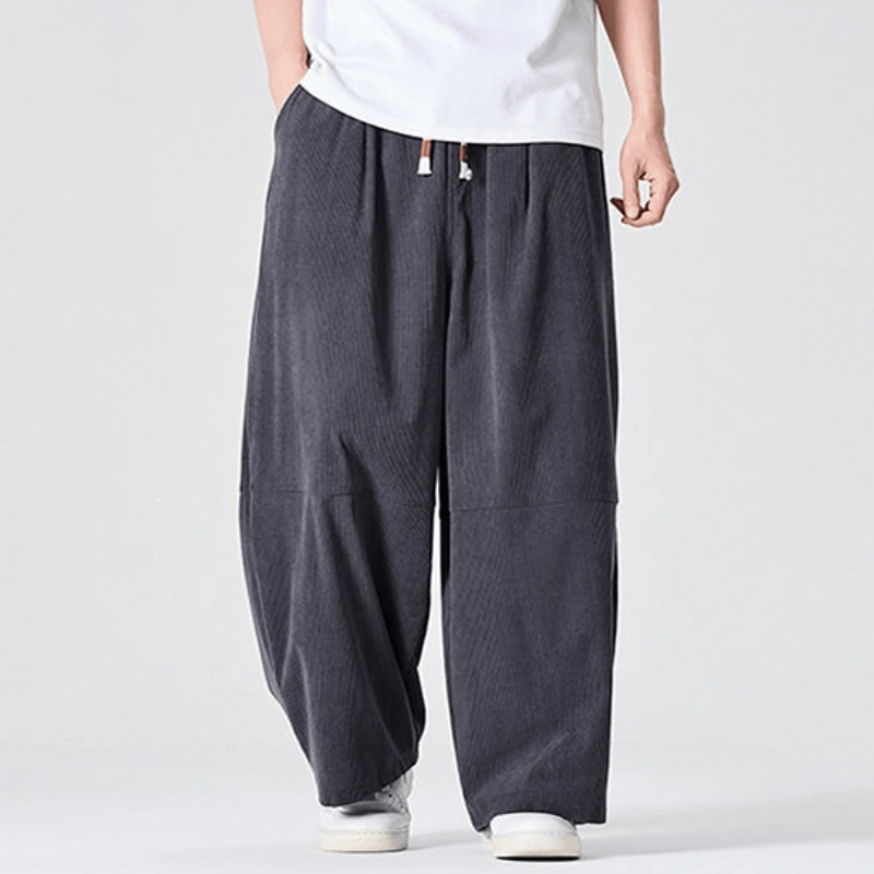 Buddha Stones Lässige Cordhose für Herbst und Winter, lange Herrenhose mit geradem Bein und Tasche - DimGray - US/UK/AU46, EU56 (5XL) - image 10