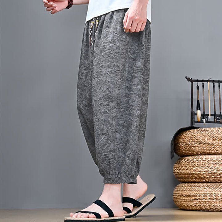 Buddha Stones Lässige Boho-Caprihose für Herren mit Kordelzug und Tasche – ideal für Frühling und Sommer - image 12