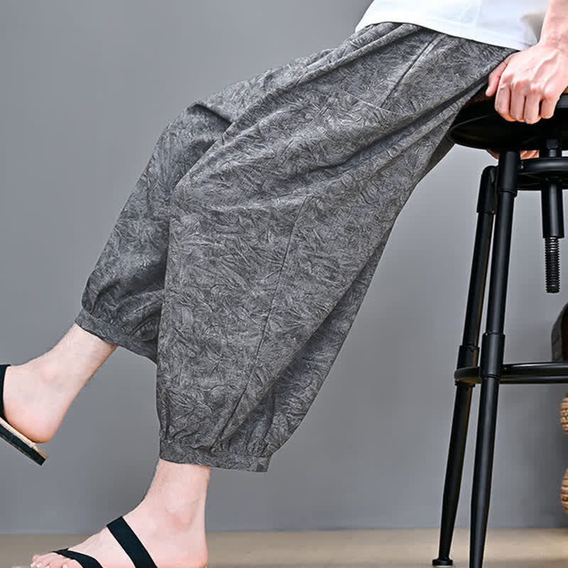 Buddha Stones Lässige Boho-Caprihose für Herren mit Kordelzug und Tasche – ideal für Frühling und Sommer - image 13