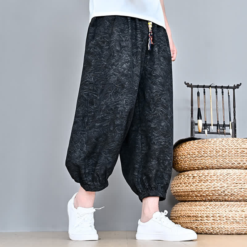 Buddha Stones Lässige Boho-Caprihose für Herren mit Kordelzug und Tasche – ideal für Frühling und Sommer - image 19