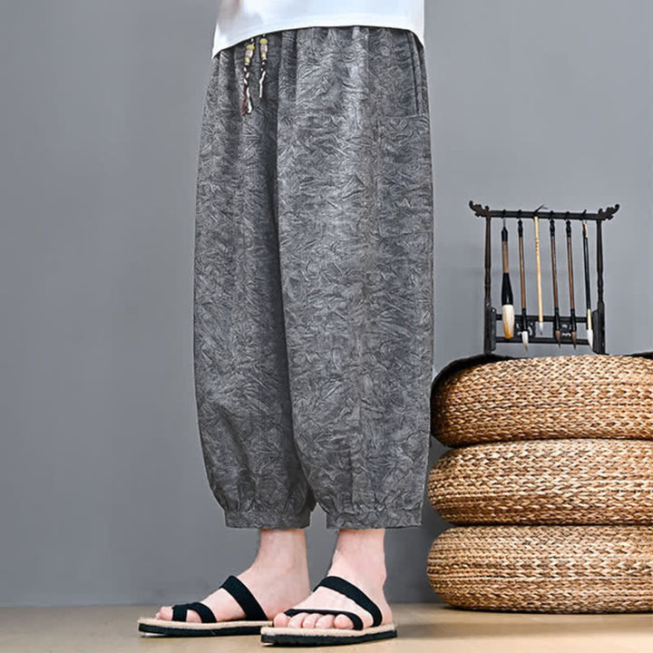 Buddha Stones Lässige Boho-Caprihose für Herren mit Kordelzug und Tasche – ideal für Frühling und Sommer - image 10