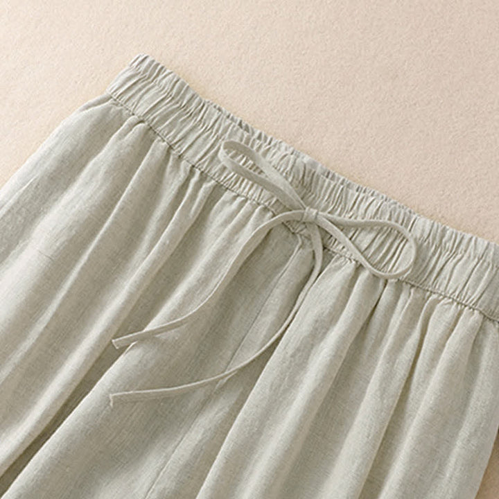 Buddha Stones Frühling/Sommer Basic Casual Uni Cropped Pants Damen Haremshosen mit Taschen - image 17
