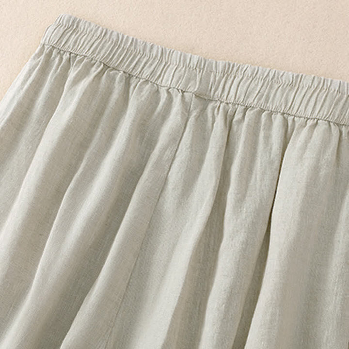 Buddha Stones Frühling/Sommer Basic Casual Uni Cropped Pants Damen Haremshosen mit Taschen - image 18