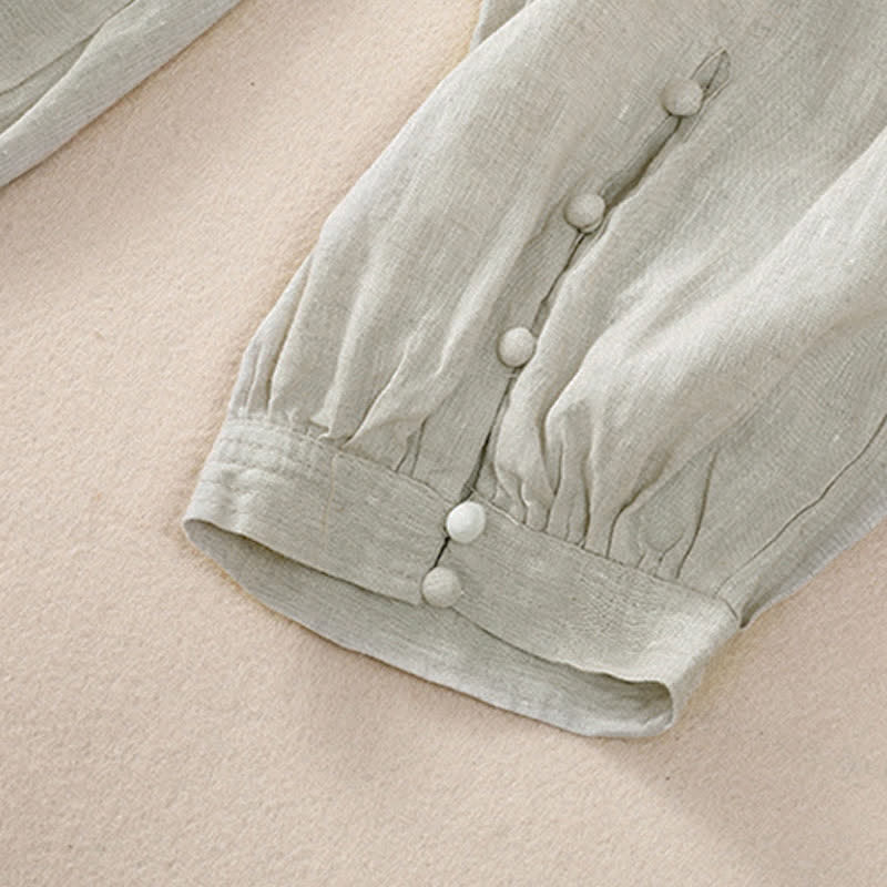 Buddha Stones Frühling/Sommer Basic Casual Uni Cropped Pants Damen Haremshosen mit Taschen - image 19