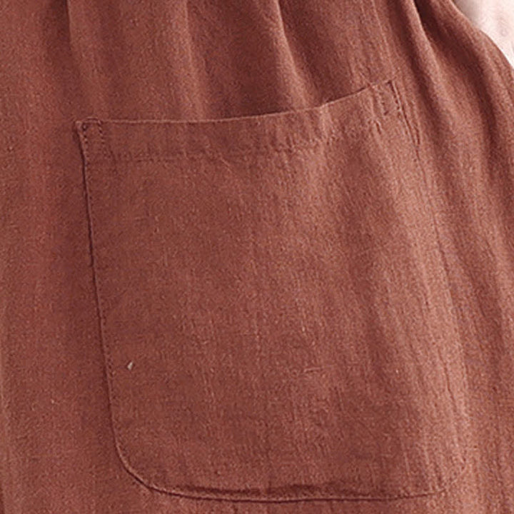 Buddha Stones Lässige, minimalistische Cropped-Hose mit Kordelzug für Damen, ideal für Frühling und Sommer, mit Tasche - image 9