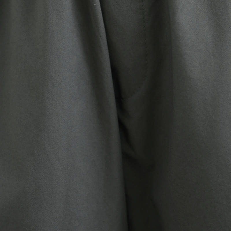 Buddha Stones Frühling/Sommer: Schlichte, einfarbige, kurze Damenhose mit weitem Bein und Taschen - image 7