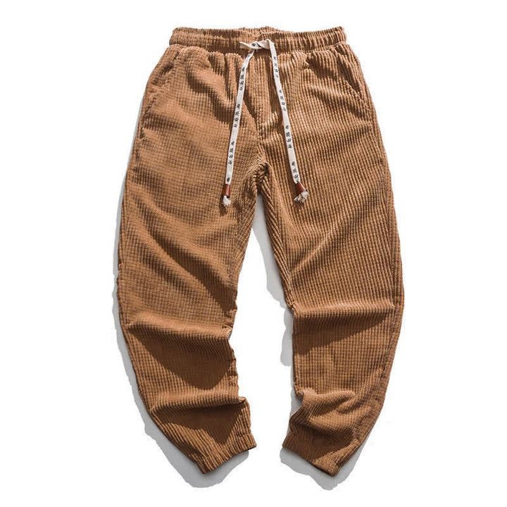 Buddha Stones Klassische Winter-Retro-Cordhose mit Kordelzug, einfarbig, knöchellang, Herren, schmal zulaufend, mit Tasche - Peru - US/UK/AU46, EU56 (5XL) - image 2