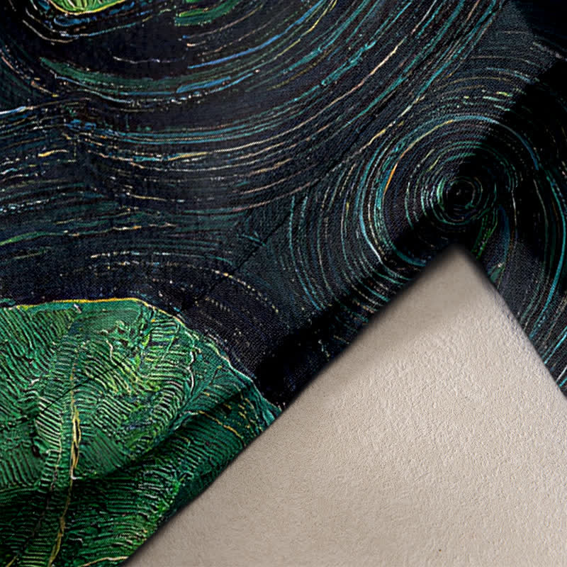 Buddha Stones Damenhose aus reiner Baumwolle mit Lotus-Teich-Muster, elastischem Bund und Taschen - image 2