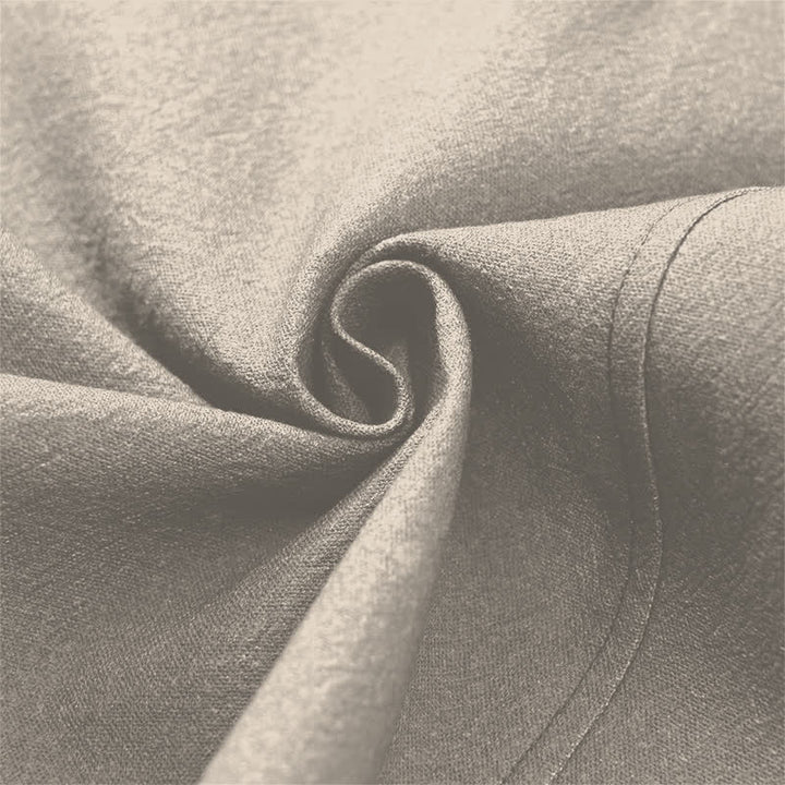 Buddha Stones Kimono aus Baumwolle mit rotem Sonnen- und Bambus-Tintenmuster, offener Vorderseite, für Herren - image 5