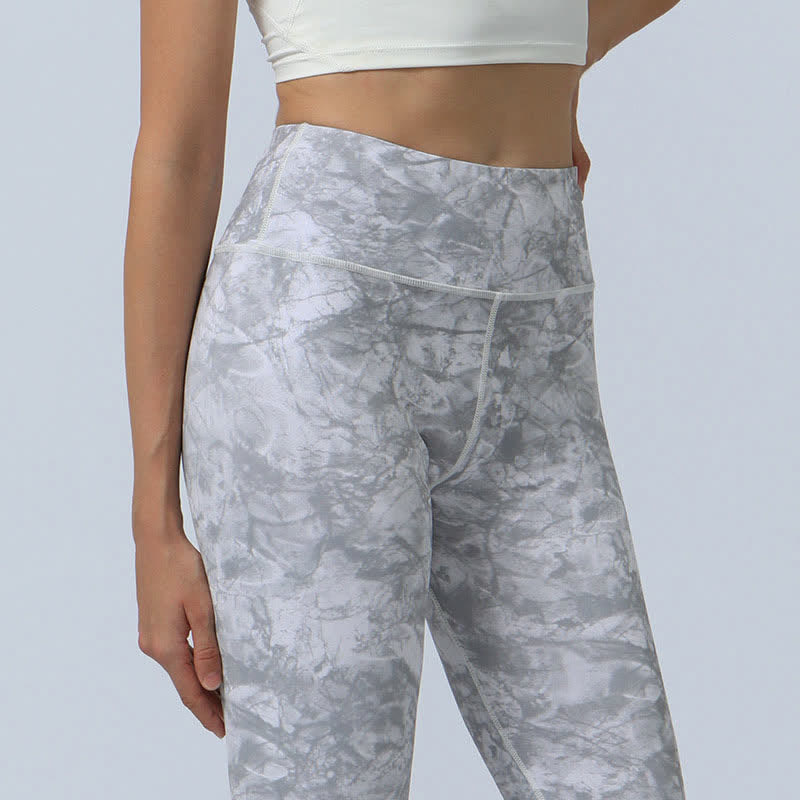Buddha-Steine, Blumen, Blätter-Druck, Sport, Fitness, Yoga, hohe Taille, Leggings für Damen - image 18
