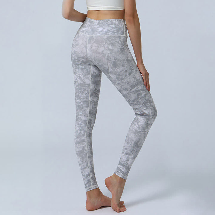 Buddha-Steine, Blumen, Blätter-Druck, Sport, Fitness, Yoga, hohe Taille, Leggings für Damen - image 17