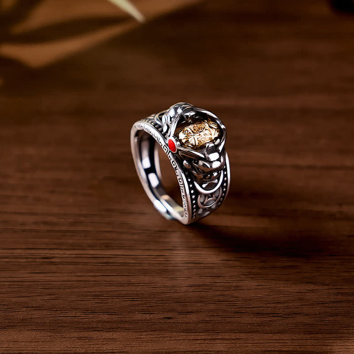 Buddha Stones Kupfer Pi Xiu Chinesische Münze Reichtum Spinner Verstellbarer Ring - image 8