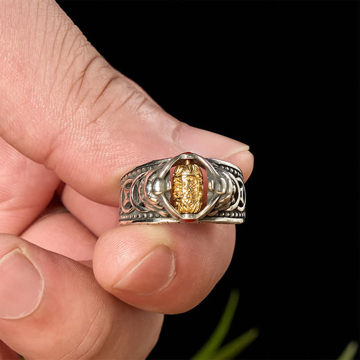 Buddha Stones Kupfer Pi Xiu Chinesische Münze Reichtum Spinner Verstellbarer Ring - image 11