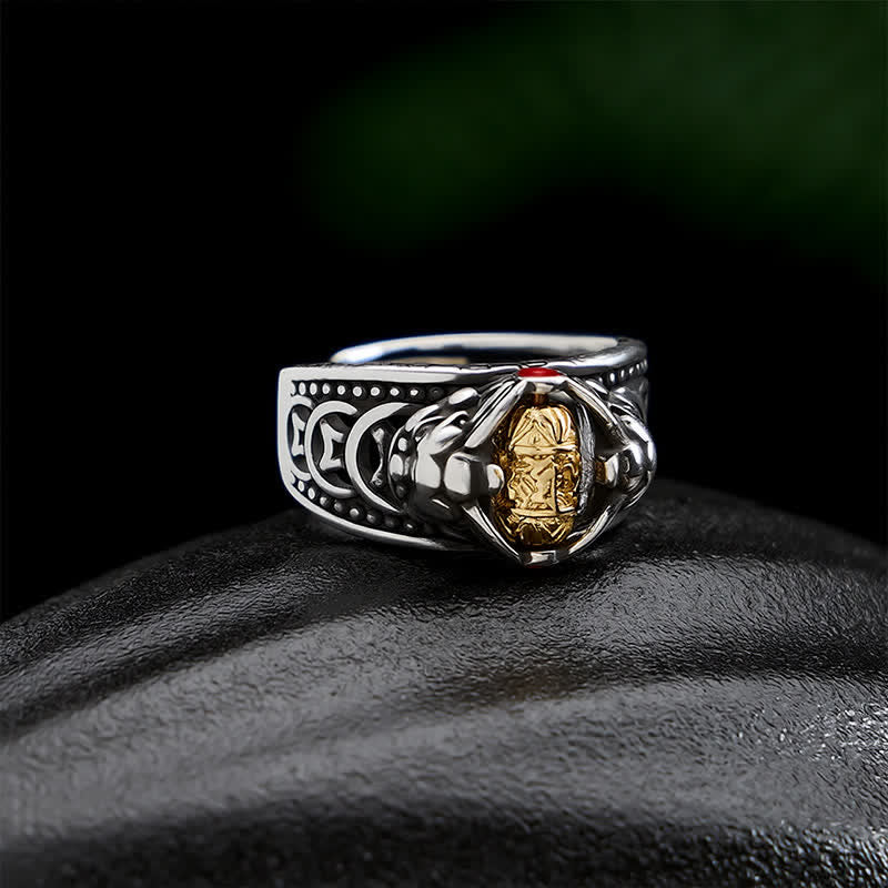 Buddha Stones Kupfer Pi Xiu Chinesische Münze Reichtum Spinner Verstellbarer Ring - image 10