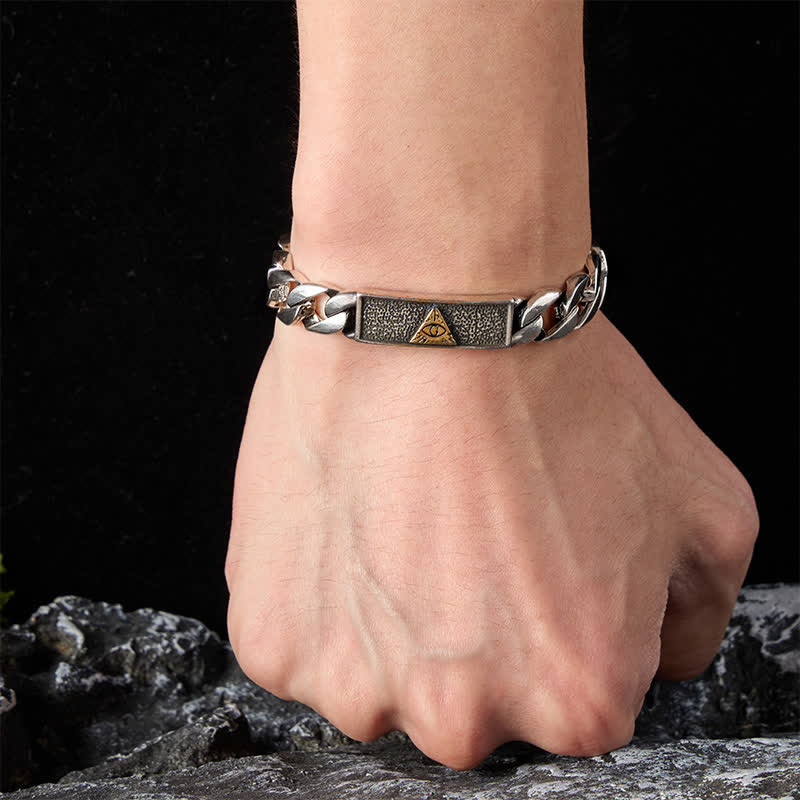 Buddha Stones Ägyptisch inspiriertes Kupferarmband mit graviertem Horusauge - image 5