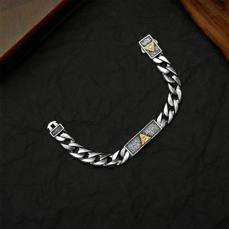 Buddha Stones Ägyptisch inspiriertes Kupferarmband mit graviertem Horusauge - image 4