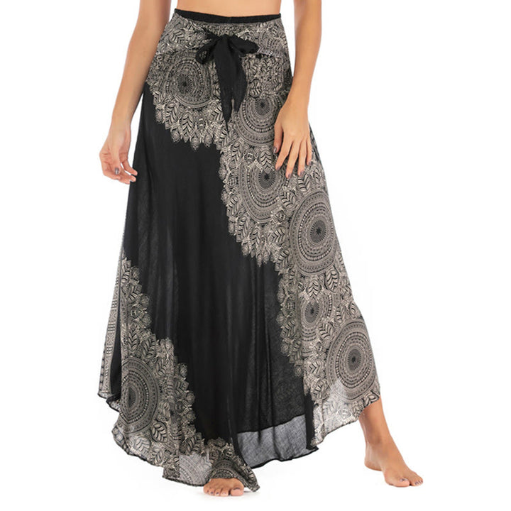 Buddha Stones Zwei Stil Tragen Boho Mandala Blume Strand Rock Kleid - Schwarz - US4-12, UK/AU8-16, EU36-44 (F) - image 10