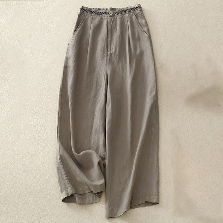 Buddha Stones Damenhose, einfarbig, mit Knopfleiste vorne, elastischem Rücken und Taschen - Dunkelkhaki - US 8-10, UK/AU 12-14, EU 40-42 (2XL) - image 15
