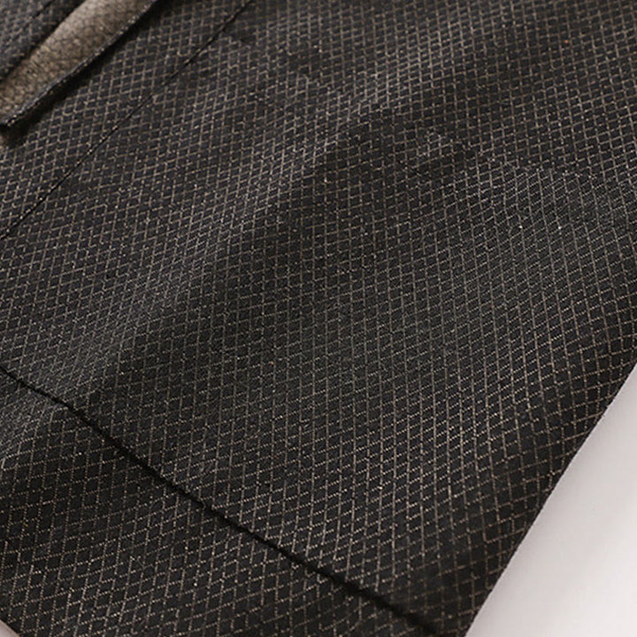 Buddha Stones Lässiger, minimalistischer Kimono für Herren aus einfarbigem Baumwoll-Leinen-Mischgewebe mit Kordelzug und Taschen für den Herbst - image 5