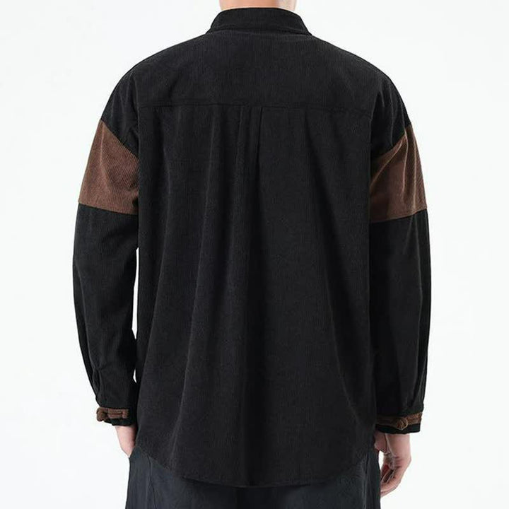 Buddha Stones Lässige Herrenjacke im Tang-Stil mit Froschknopfleiste und geometrischem Muster für Herbst und Winter - image 4
