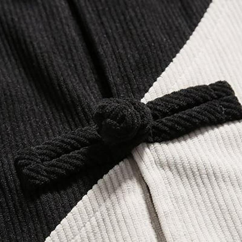 Buddha Stones Lässige Herrenjacke im Tang-Stil mit Froschknopfleiste und geometrischem Muster für Herbst und Winter - image 18