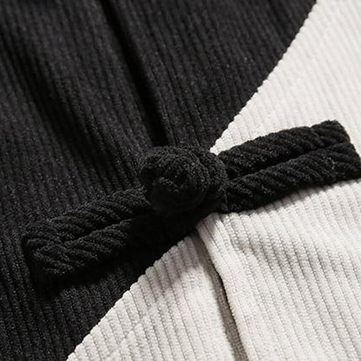Buddha Stones Lässige Herrenjacke im Tang-Stil mit Froschknopfleiste und geometrischem Muster für Herbst und Winter - image 18
