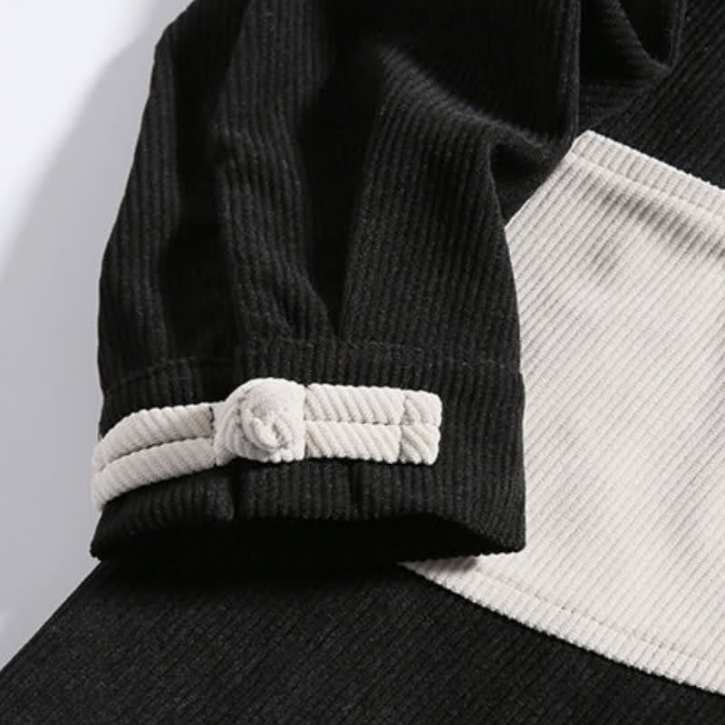 Buddha Stones Lässige Herrenjacke im Tang-Stil mit Froschknopfleiste und geometrischem Muster für Herbst und Winter - image 20