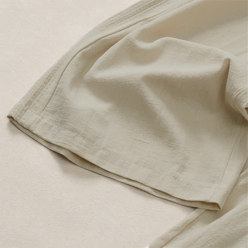 Buddha Stones Lässige, minimalistische, einfarbige Cropped-Hose für Damen – ideal für Frühling, Sommer und Herbst. Gerade geschnittene Hose mit Tasche. - image 6