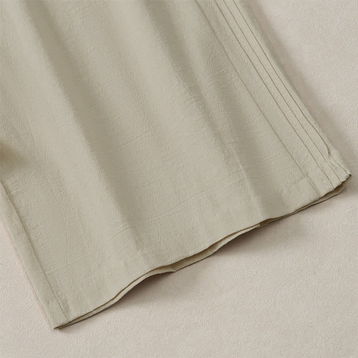 Buddha Stones Lässige, minimalistische, einfarbige Cropped-Hose für Damen – ideal für Frühling, Sommer und Herbst. Gerade geschnittene Hose mit Tasche. - image 7