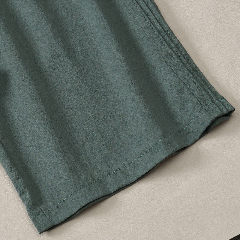 Buddha Stones Lässige, minimalistische, einfarbige Cropped-Hose für Damen – ideal für Frühling, Sommer und Herbst. Gerade geschnittene Hose mit Tasche. - image 15