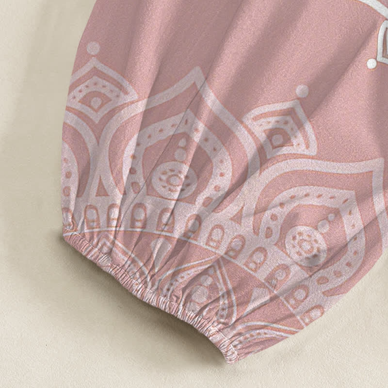 Buddha Stones Baumwoll-Haremshose für Damen mit weißem Boho-Mandala-Muster, elastischem Bund und Seitentaschen - image 6