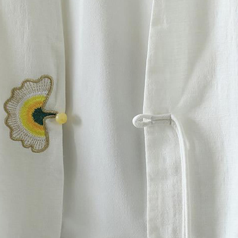 Buddha Stones Lässige, minimalistische Langarmshirts für Damen, einfarbig, mit Kordelzug und Stickerei, ideal für Frühling und Sommer - image 16
