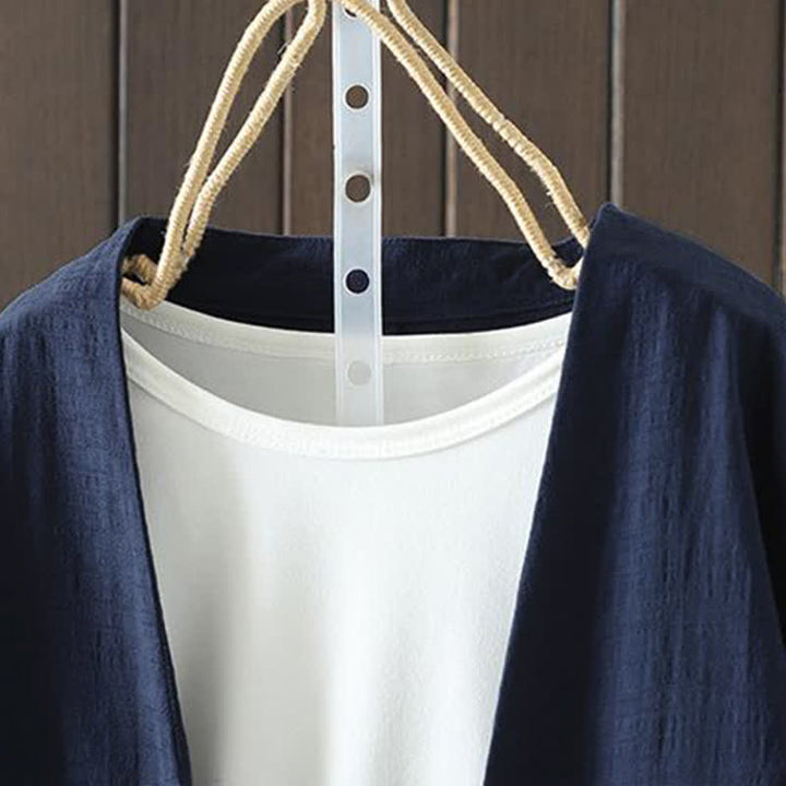 Buddha Stones Lässige, minimalistische Langarmshirts für Damen, einfarbig, mit Kordelzug und Stickerei, ideal für Frühling und Sommer - image 5