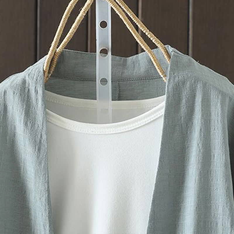 Buddha Stones Lässige, minimalistische Langarmshirts für Damen, einfarbig, mit Kordelzug und Stickerei, ideal für Frühling und Sommer - image 1