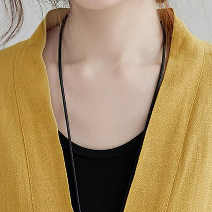 Buddha Stones Lässige, minimalistische, einfarbige Damen-Langarmblusen mit Taschen für Frühling und Sommer - image 17