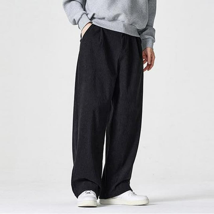Buddha Stones Lässige Herrenhose mit Reißverschluss, geradem Bein und Tasche – ideal für Herbst und Winter. - image 9